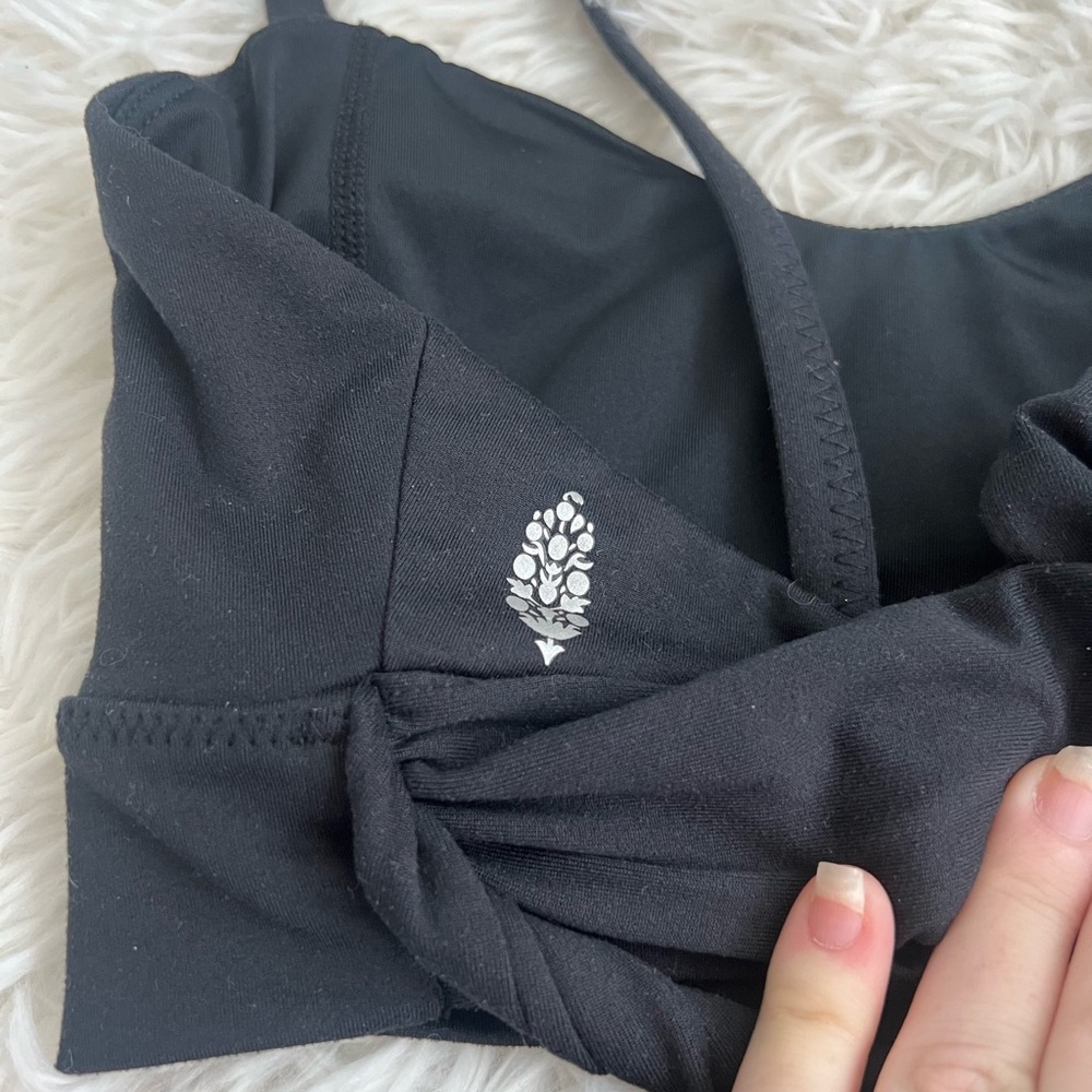 FP Movement by Free People Black High Bar Wrap Sports Bra - Size XS - Picture 6 of 7